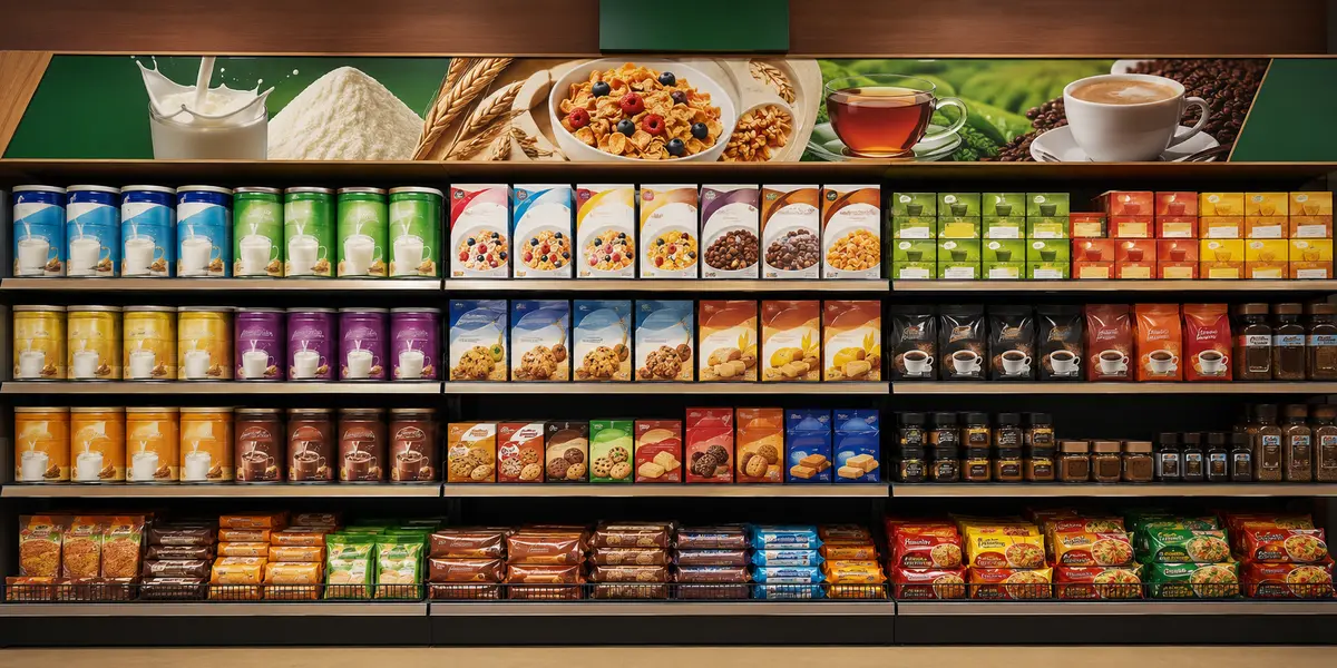 Provisions on supermarket shelves